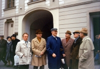 František Kopecký s kamarády z vězení, 1992