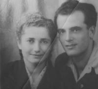 Elleni Lafazani with her husband, about 1953