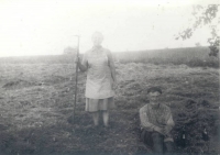 His grandparents from Dolní ves. around 1950