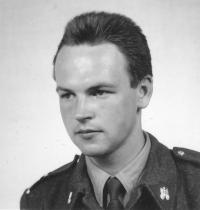 Jiří Nor, military service photo, Terezín 1961