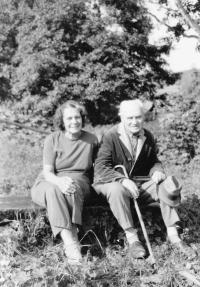 A.C.Nor with Eliška, his wife, Albeřice Czechoslovakia 1985