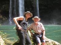 Jana a Jiří Nor, u vodopádů Agua Azul, Chiapas, Mexico 2014