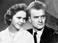 Michal Kurucár and Anna Kurucárová wedding photo (1958)