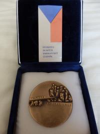 Pamětní medaile pro Petru Erbanovou, 2008