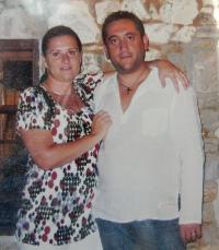 Petr Šída´s daughter Alena with her boyfriend Nikolaos
