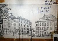 Secondary (on the left) and elementary (right) school in Frýdek which Petr attended after the family had moved from Ostrava to Frýdek
