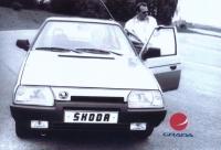 With Škoda Favorit in Husí Lhota, 1987