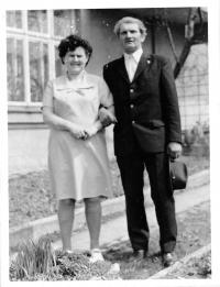 Blažena Nepauerová s manželem Josefem v 70. letech