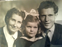 Miroslav Hlaváč with mother and sister
