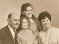 With daughters and wife Margita, 1973