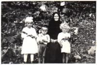 Martin's mother with her grandchildren