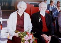 Parents Ludmila and Jaroslav Knapek during their sixty-fifth wedding anniversary in 1988