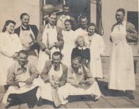 employees butcher of Josef Salač in Kostelec