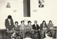 Kiril Berovski, on the right side, Holešov, 1974