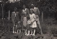 With family in Mutěnicích 1945 - 1946