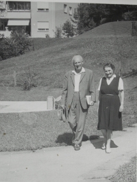 Přemysl Pitter and Olga Fierzová in Switzerland, 1969