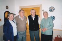 80th birthday celebration - Václav Moravec second right, with his brother and sisters, Čáslav 2006