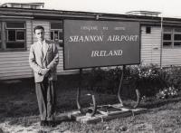 Vaclav Kabourek 1958 in Ireland during a stopover on the way to NY