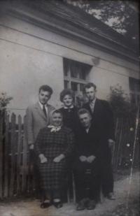 Emil and Zdenka Bartoš with wife´s parents in 1960s