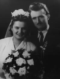 Slávek and Vlasta Přibilovi, wedding photo
