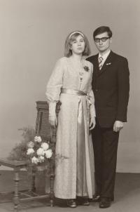 Helena Nosková a Jiří Nosek svatba 1972