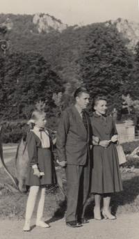 Helena with her parents, Rajecké Teplice, 1959 