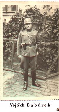 Vojtech Babůrek in the police uniform