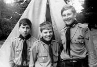 Scout summer camp in Říčany, 1970
