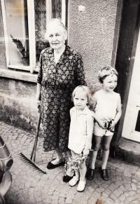Köhlers' children with their nanny, early 1970s