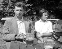 Josef Svoboda with his niece Libuše several months before the arrest / Brno / 1949