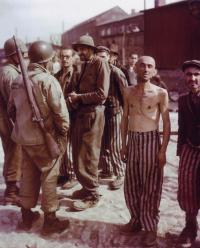 Buchenwald inmates after camp liberation