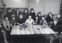 Editors of Vlasta, Zdena Zajoncová is the first row third person from the left