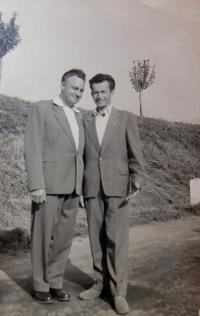 František Motyčka with a friend