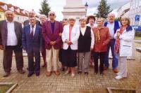 26-school reunion - in the front, purple jacket and glasses