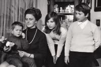 Josef's wife Jitka with their children, 1969