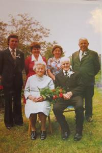 Parents František and Angela Schlegel during their golden wedding anniversary in 1983