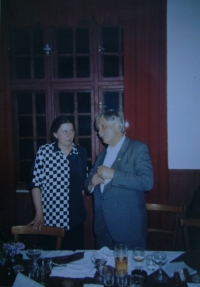 Witness with Jiří Diensbier Sr., as candidates of the Civic Movement, Tábor, 1992