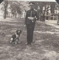 Father with the dog