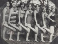 At the swimming pool in Košice, 1930s