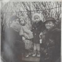 Věra with mother, cousin and aunt Sláva