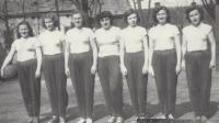 Volleyball team in Jičín, 1954