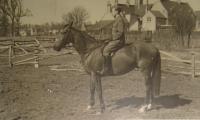 Jiří Pavel with horse, France 1940