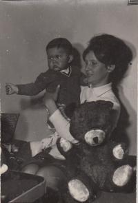 Michal Dočekal cca 1966 (asi s tetou)