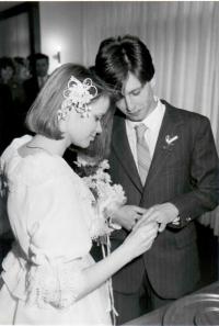 Peter's wedding in 1986
