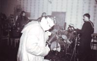 Jaromír Piskoř attending a bigbeat concert / around 1989