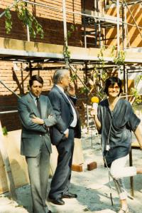 Libuše as reporter of the Bremen radio (1985)