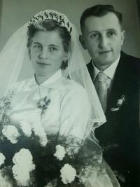 Hochzeitsfoto von Paul und Maria (1956)