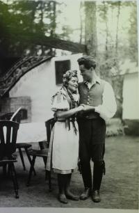 As amateur actor in Řevnice - 1946