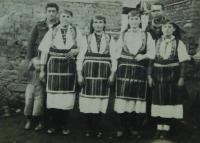 Women in traditional costumes Macedonian village of Prasino (Tarnovo)