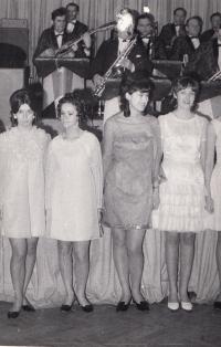 Tatjana 1969, second from right, graduating class's dance
